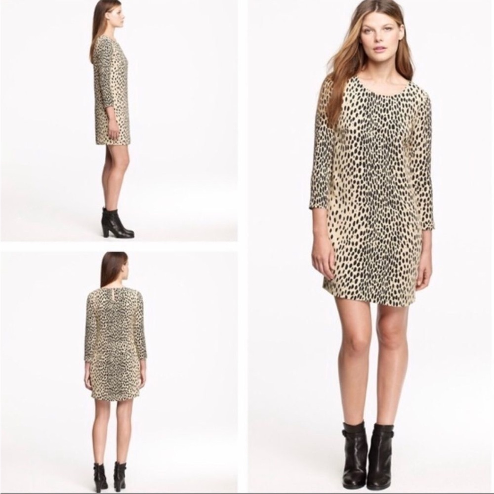 Jcrew leopard print shift dress
